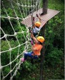 Rede, para escalada, em corda resistente  maciça,  malha de 30 cm, medidas  2,5x1