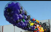 Rede para balões, revoada, e chuva 1,15 x 18 mts com acionamento para 1.000  bexigas